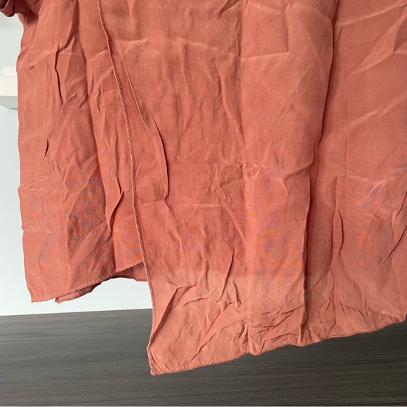 KATESUN (Italian Brand) Burnt Orange / Bronze Short Sleeve Open Back Viscose Top - Picture 6 of 8